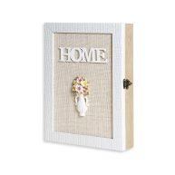 Velista Wooden Key Box Wall Mount – Cute and Rustic Decorative Key Cabinet – Premium Cabinet Key Holder with 6-Hooks –