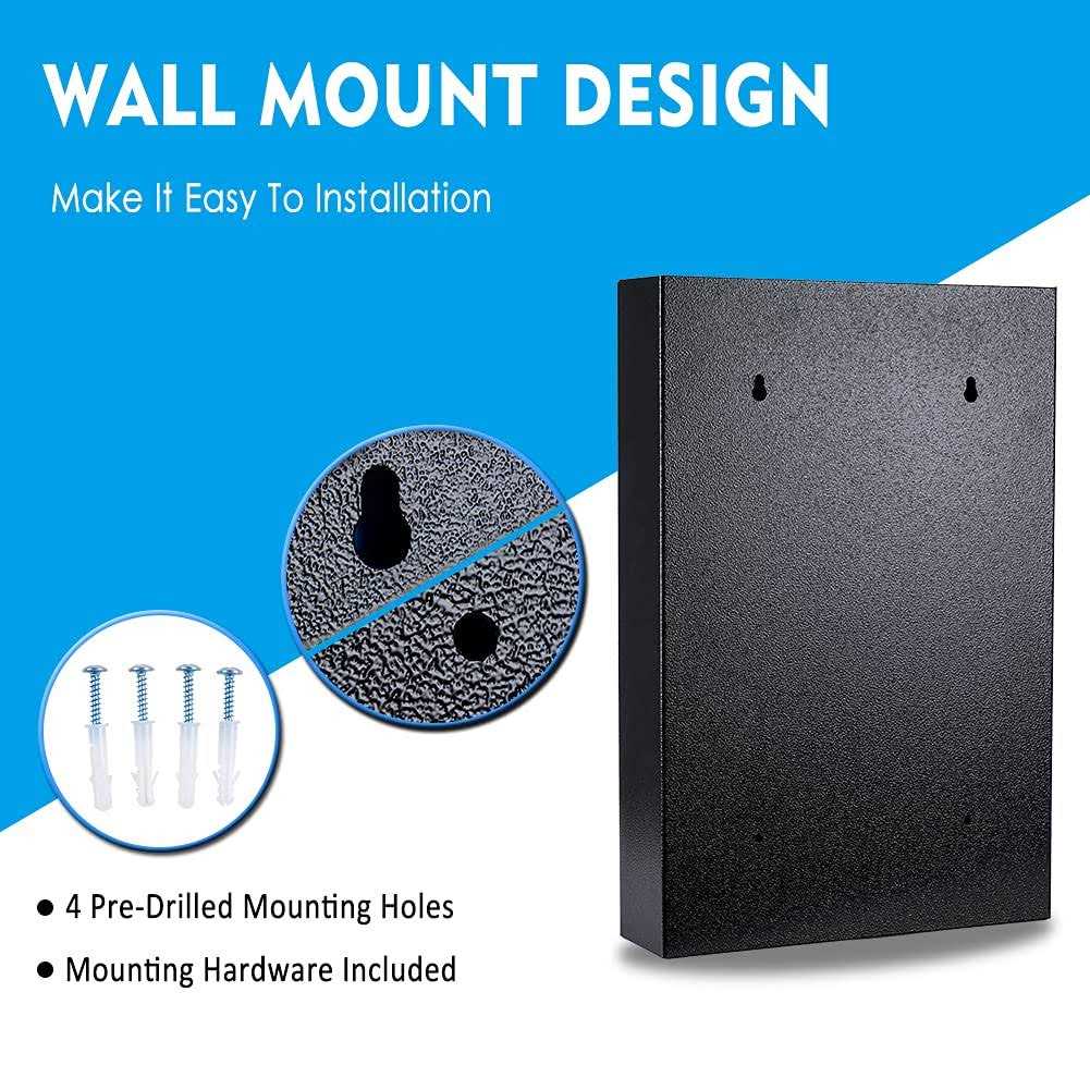 UMEKEN Key Box Wall Mount Position Metal Valet Key Cabinet Lock Box with Key Tags - Image 3