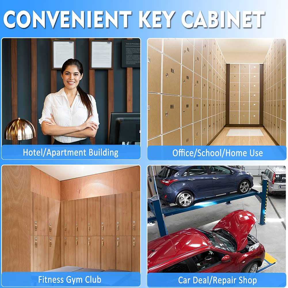 UMEKEN Key Box Wall Mount Position Metal Valet Key Cabinet Lock Box with Key Tags - Image 5