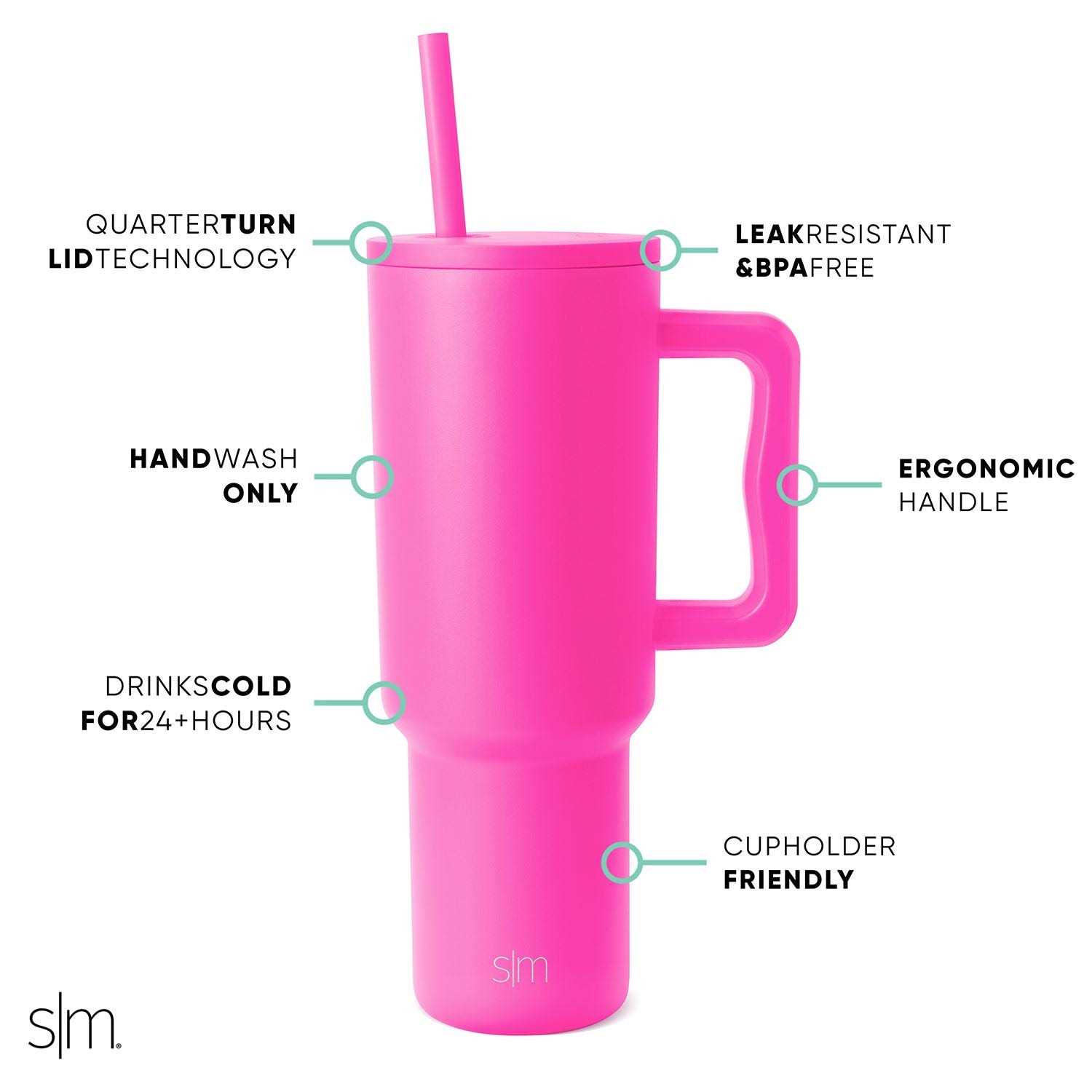 Simple Modern 40 oz Tumbler with Handle and Straw Lid - Image 2