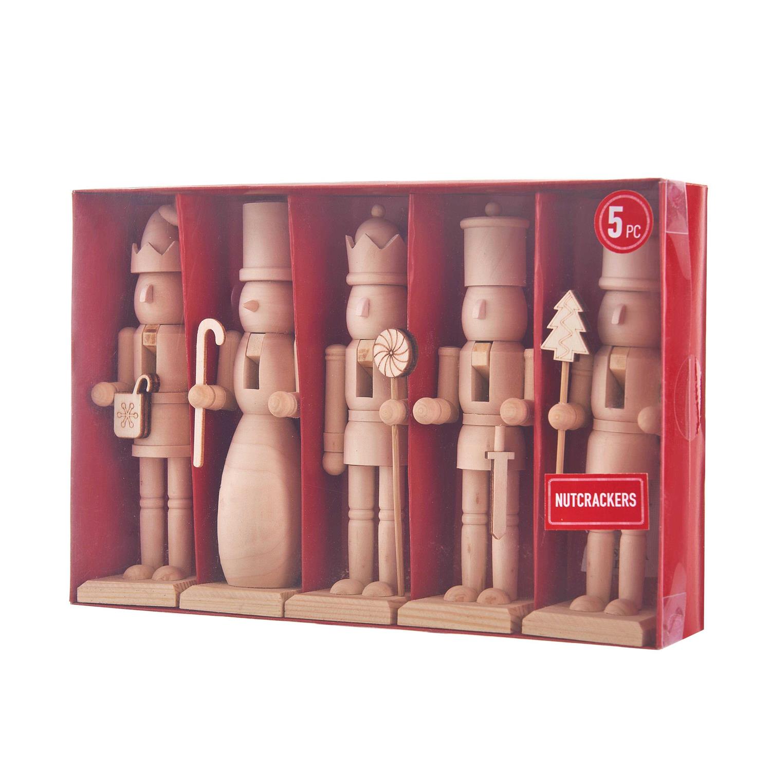 Unfinished Wood Nutcrackers Set by Make Market - Image 3