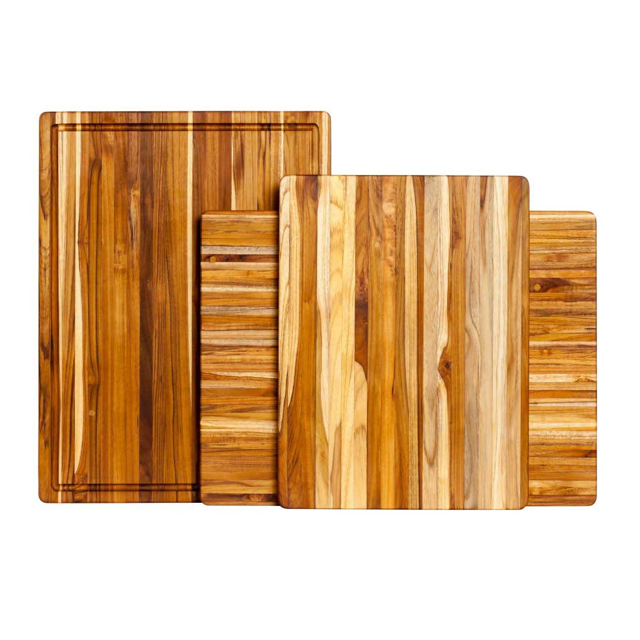 Teakhaus Edge Grain Teakwood Cutting Board with Hand Grips & Juice Canal - Image 3