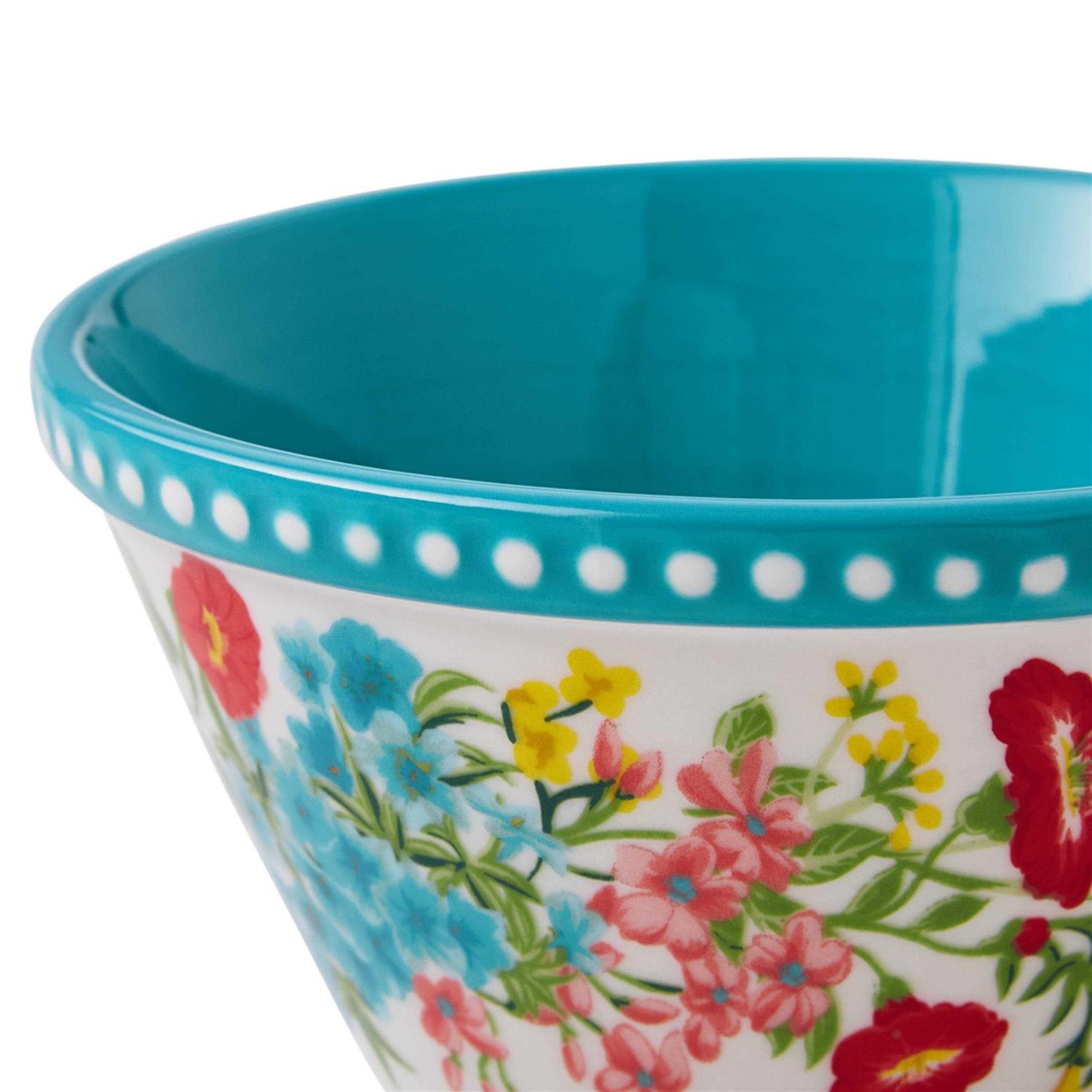 The Pioneer Woman 6 Piece Fancy Flourish Ramekin Set with Carrying Caddy - Image 4