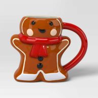Wondershop Christmas Earthenware Figural Gingerbread Man Mug