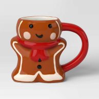 Wondershop Christmas Earthenware Figural Gingerbread Man Mug