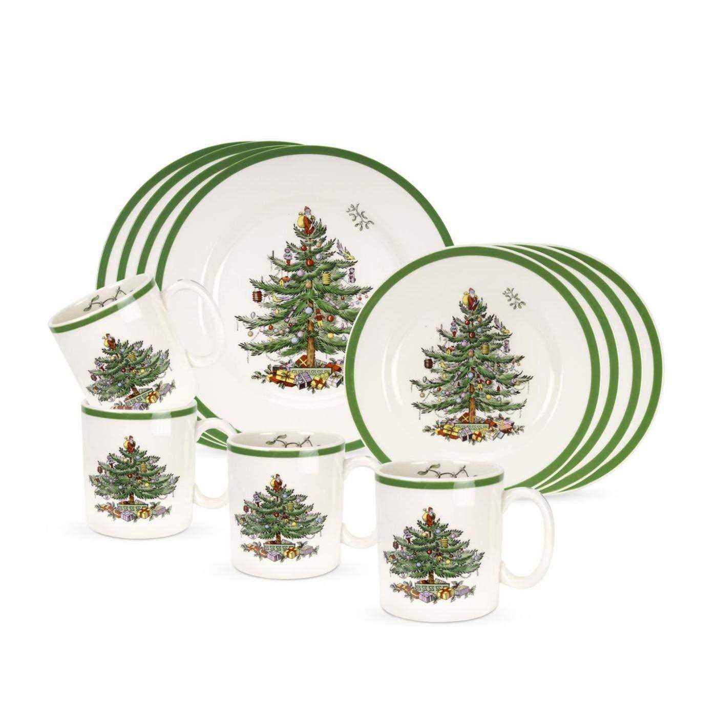Spode Christmas Tree 12-Piece Dinnerware Set - Image 4