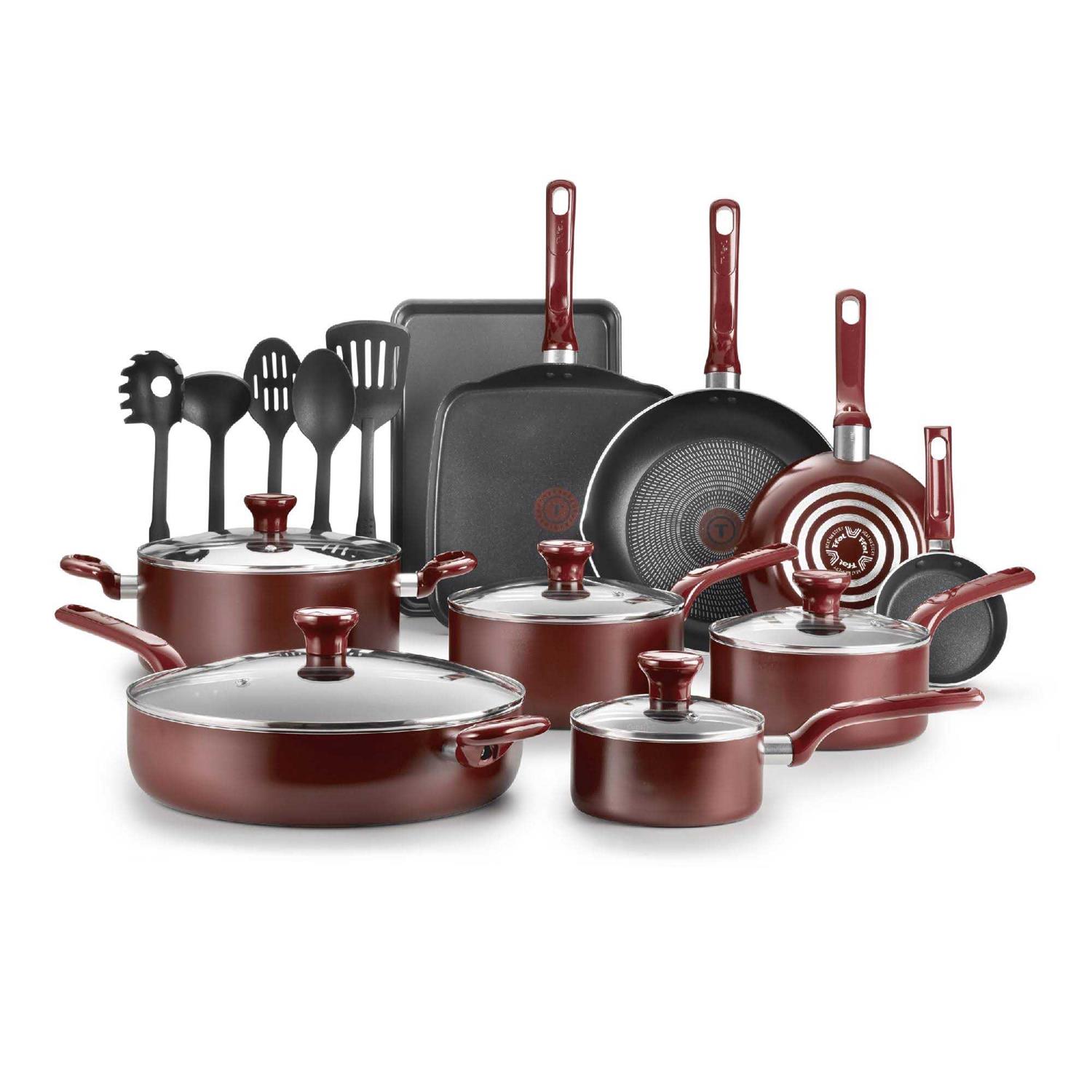 T-fal Easy Care Nonstick Cookware 20 Piece Set