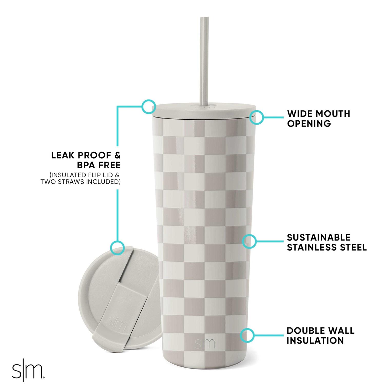 Simple Modern Classic Tumbler with Straw Lid & Flip Lid Travel Mug Gift Vacuum Insulated Coffee Beer Pint Cup - Image 4