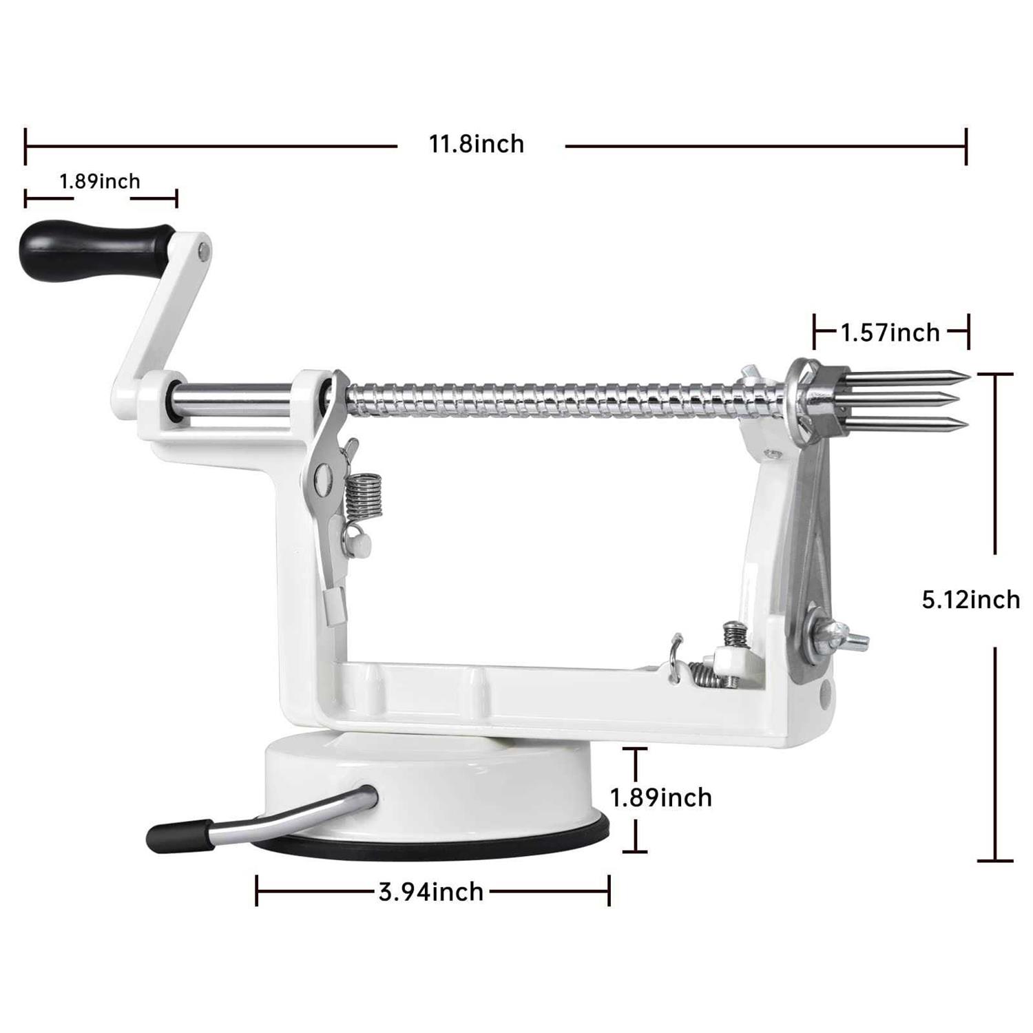 tigwin Apple Peeler Corer, Long lasting Chrome Cast Magnesium Alloy Apple Peeler Slicer Corer with Stainless Steel Blades and Powerful Suction Base - Image 3