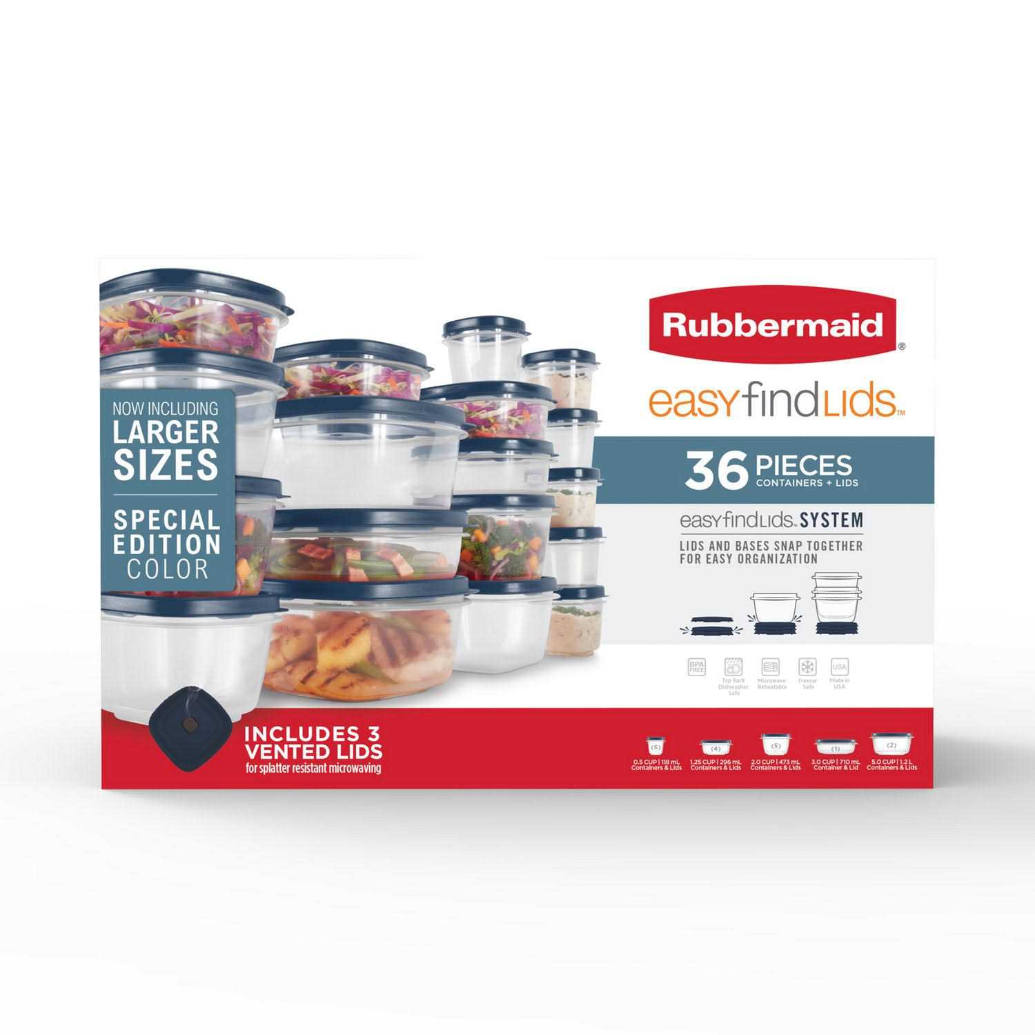 Rubbermaid Easy Find Lids Food Storage Container Set - Image 2