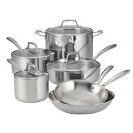 Tramontina 10-Piece Tri-Ply Clad Stainless Steel Cookware Set