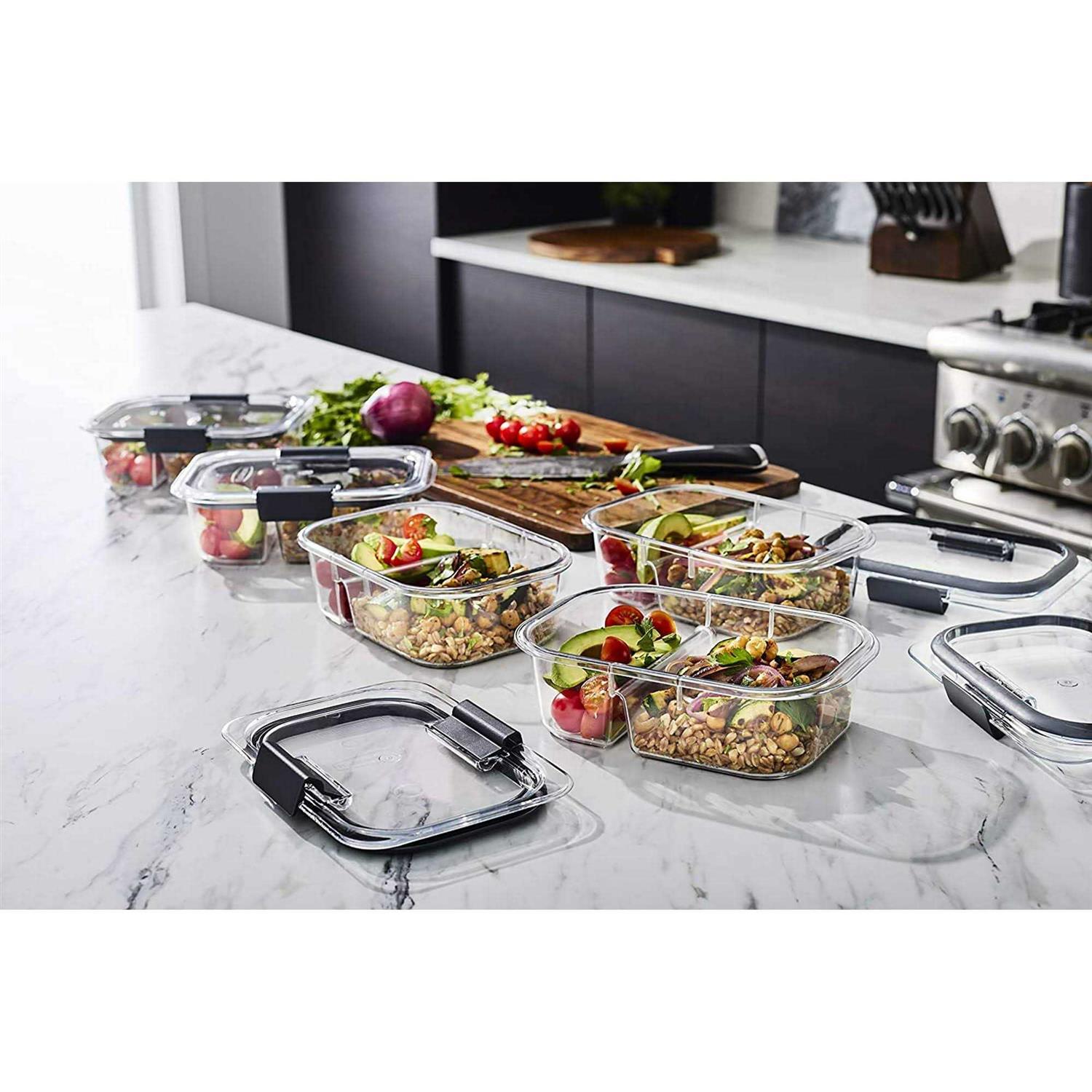 Rubbermaid Brilliance Meal Prep 2-Compartment 2.85 cup Food Storage Containers - Image 4