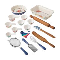 The Pioneer Woman 20-Piece Blue Bake & Prep Set with Baking Dish & Measuring Cups