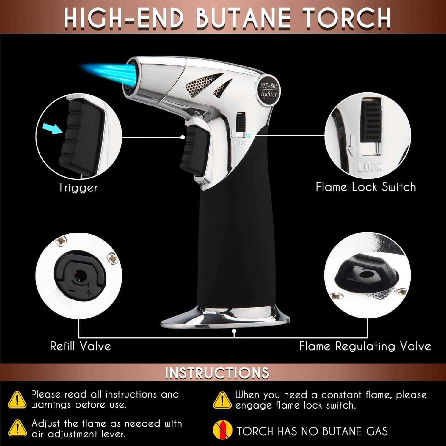 The Whiskey Underground Bourbon Whiskey Smoker Kit Cocktail Smoking Kit with Butane Torch - Image 3