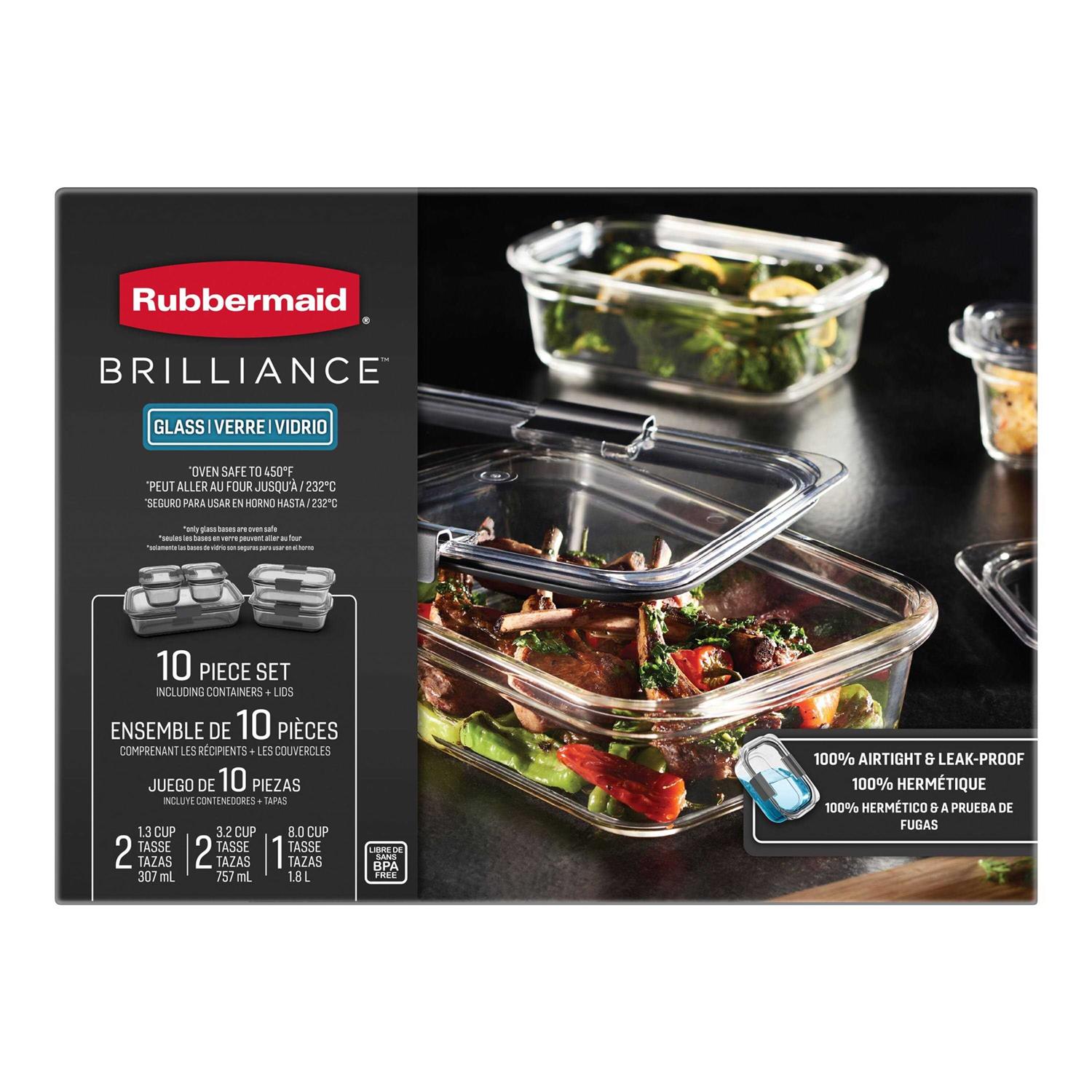 Rubbermaid Brilliance 10-pc. Glass Food Storage Container Set - Image 2