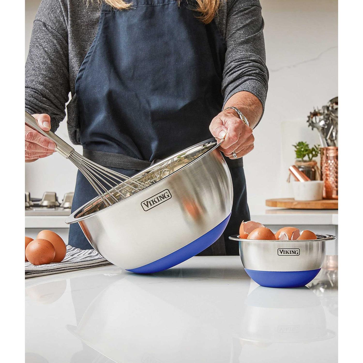 Viking 10 Piece Stainless Steel Mixing, Prep and Serving Bowl Set - Image 5