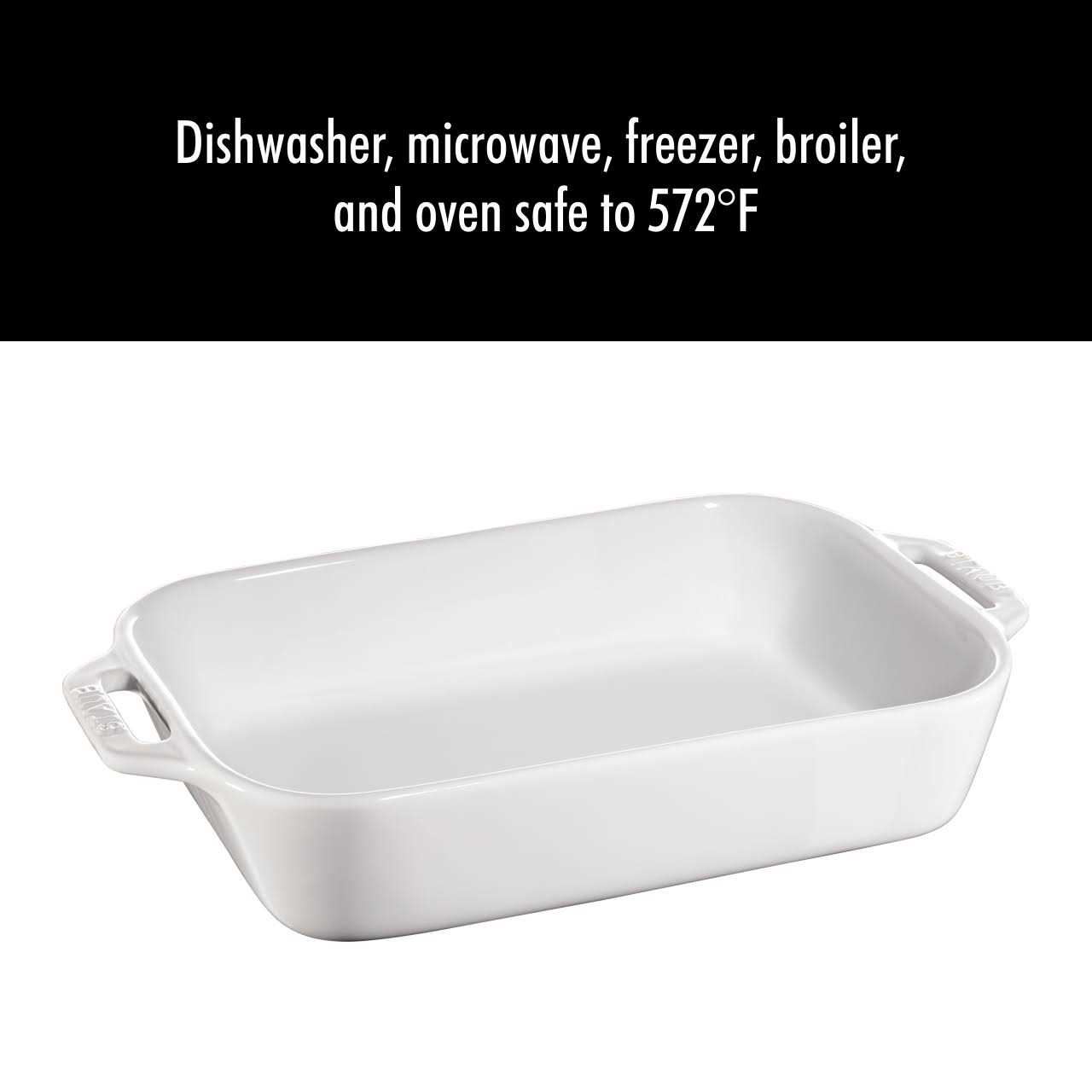 Staub Ceramic Rectangular Baking Dish 2-Piece Set - Image 2
