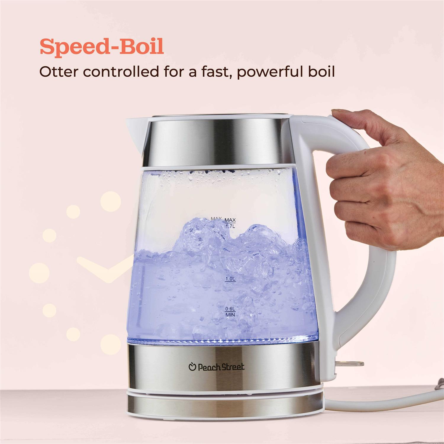 Speed-boil Water Electric Kettle 1.7l 1500w Coffee Tea Kettle Borosilicate Glass - Image 2