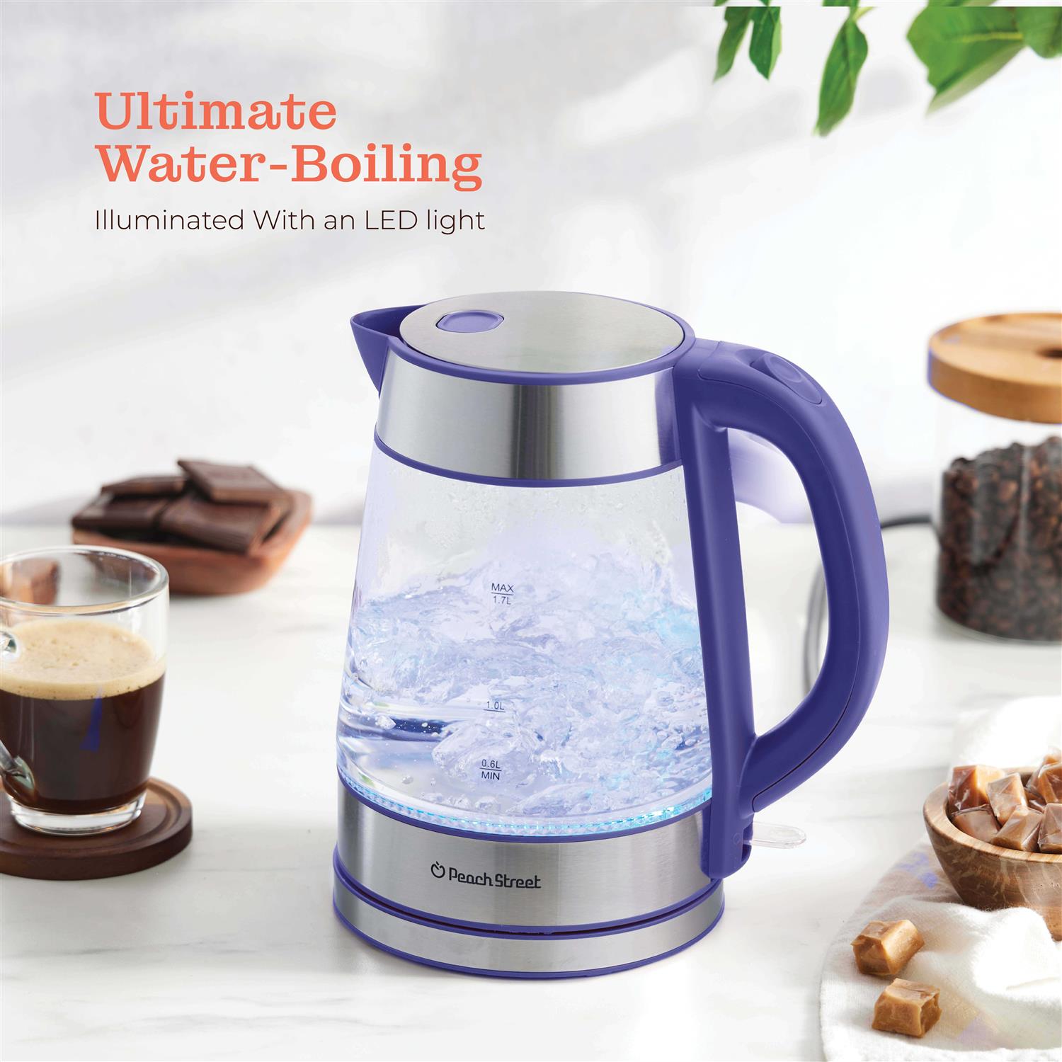 Speed-boil Water Electric Kettle 1.7l 1500w Coffee Tea Kettle Borosilicate Glass - Image 4