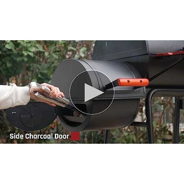 Royal Gourmet CC1830W 30 Barrel Charcoal Grill with Offset Smoker - Image 4