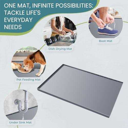 Under Sink Mat Kitchen Cabinet Tray Flexible Waterproof Silicone Made - Image 5