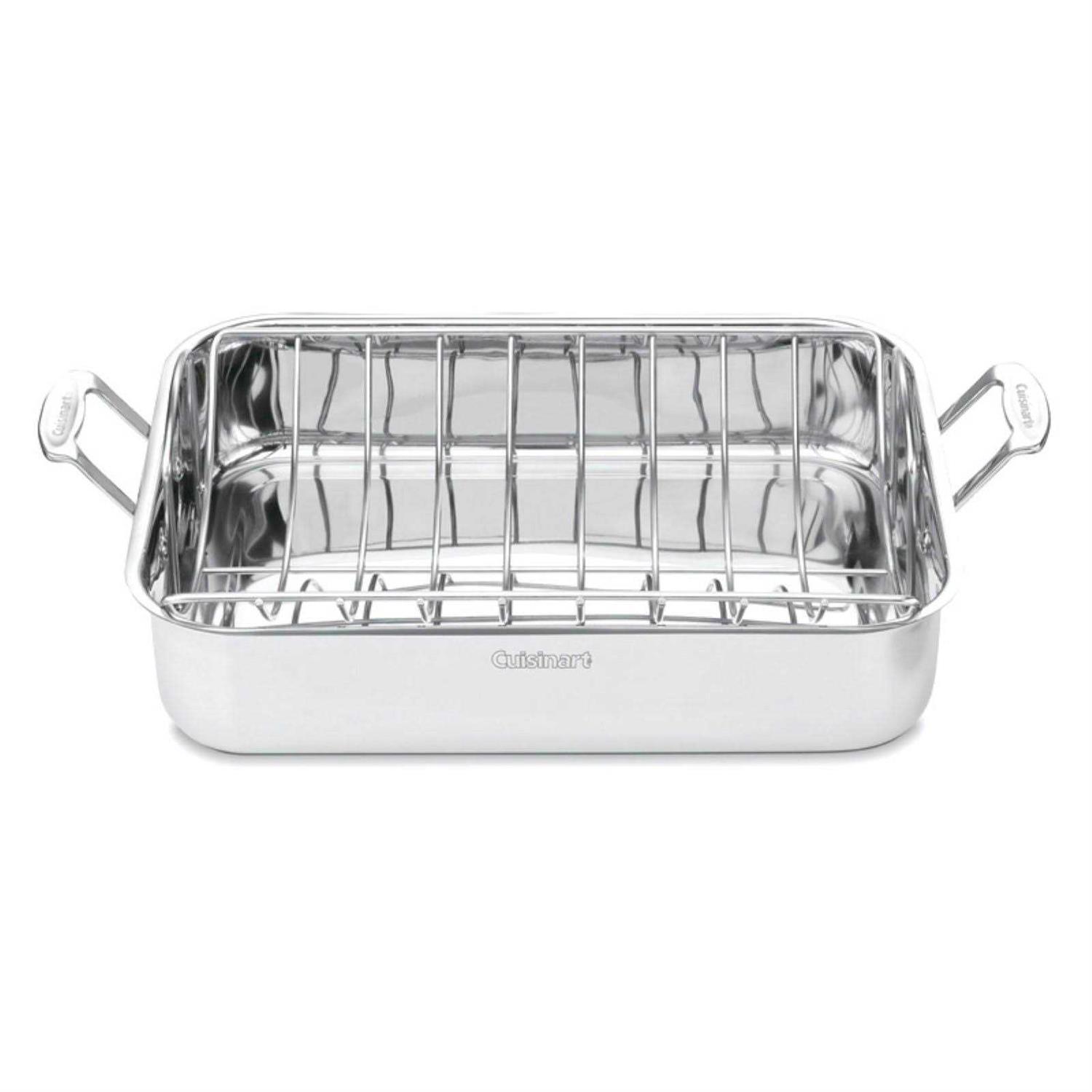 Cuisinart Chef’s Classic Stainless 16-Inch Rectangular Roaster with Rack