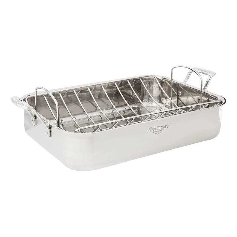 Cuisinart Chef’s Classic Stainless 16-Inch Rectangular Roaster with Rack
