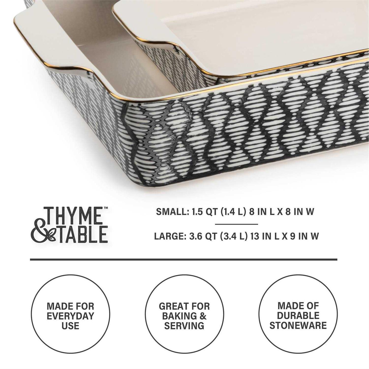Thyme & Table Stoneware Square & Rectangular Baker - Image 2