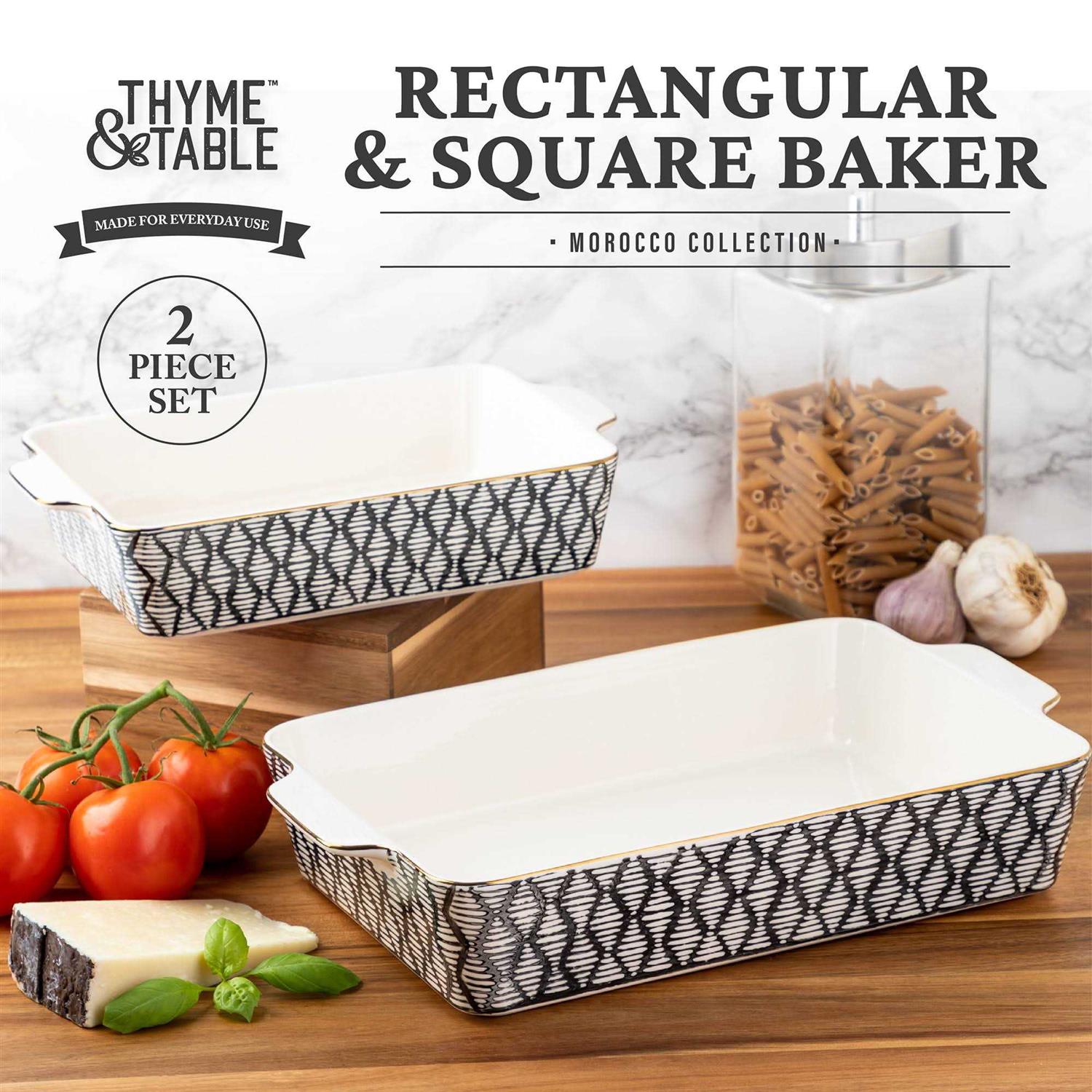 Thyme & Table Stoneware Square & Rectangular Baker - Image 3