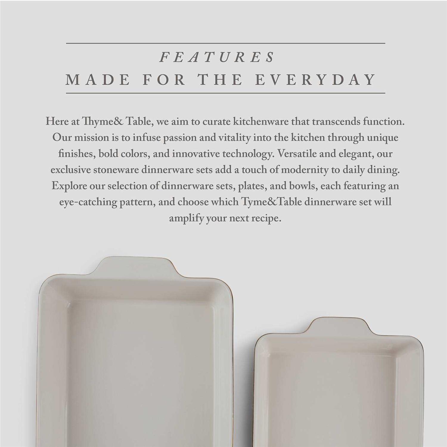 Thyme & Table Stoneware Square & Rectangular Baker - Image 4