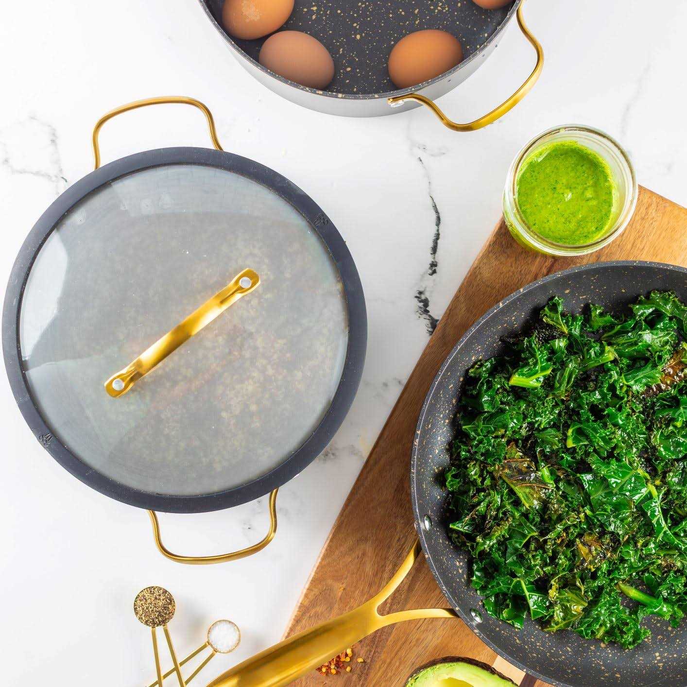 Thyme & Table Nonstick 12-Piece Cookware Set - Image 3