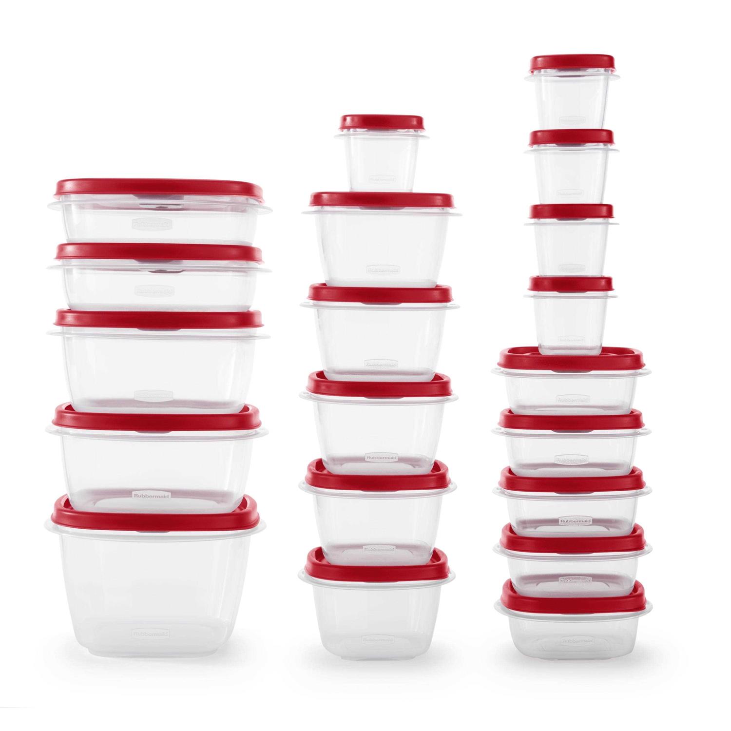 Rubbermaid EasyFindLids 40 Piece Food Storage Containers with Vented Lids Variety Set