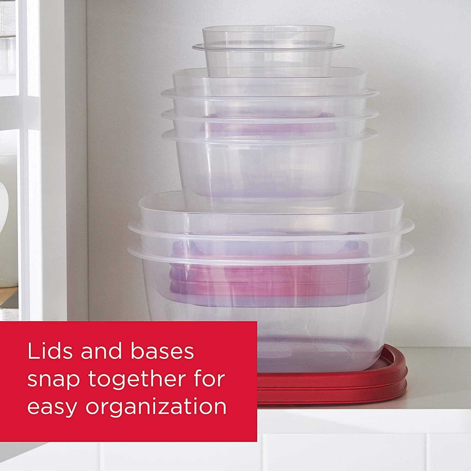 Rubbermaid EasyFindLids 40 Piece Food Storage Containers with Vented Lids Variety Set - Image 3