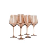 Estelle Colored Glass Stemware Wine Glasses