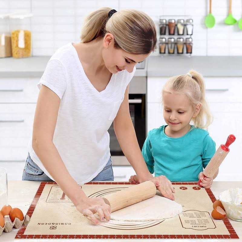 DANIA & DEAN Non Stick 28&”x20&” Extra Large Thick Silicone Pastry Mat with measurements for Non-slip Silicone Baking Sheet - Image 5