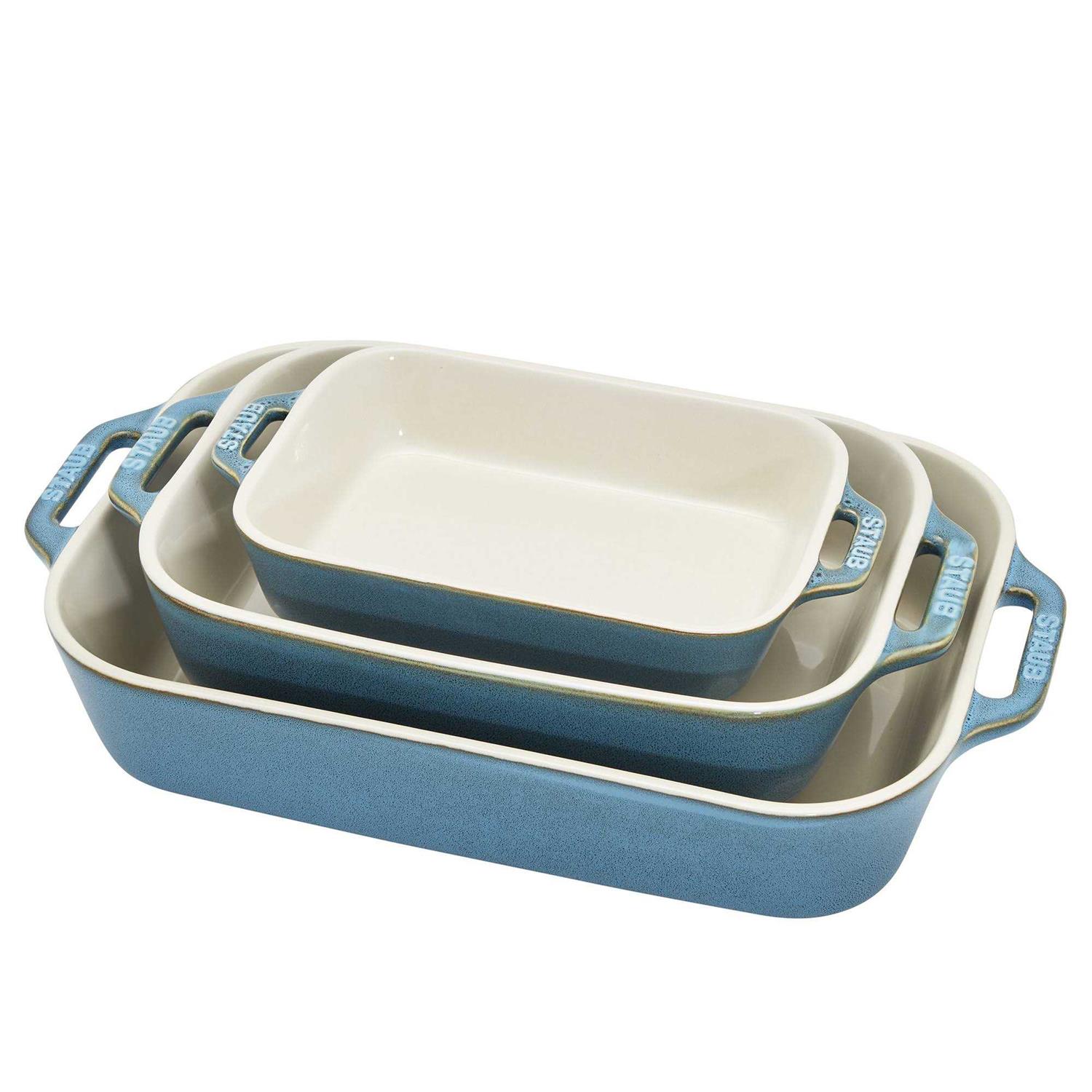 Staub 3-Piece Rectangular Baking Dish Set