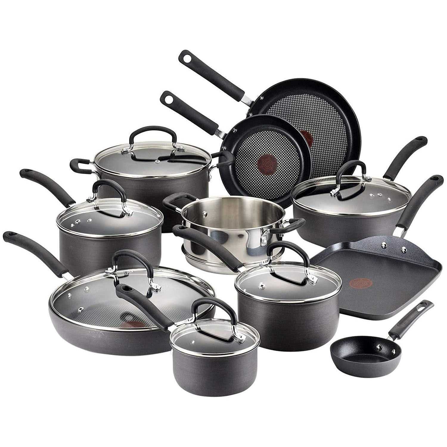 T-fal E765SH Ultimate Hard Anodized Nonstick 17 Piece Cookware Set
