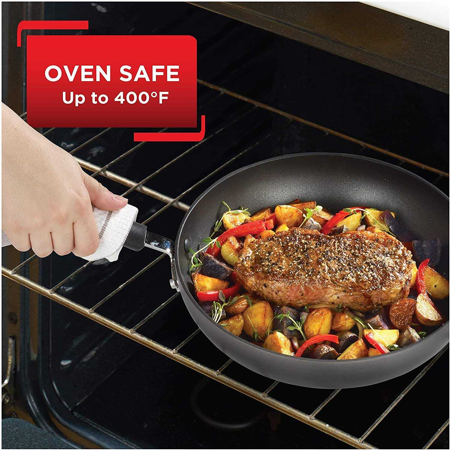 T-fal E765SH Ultimate Hard Anodized Nonstick 17 Piece Cookware Set - Image 4