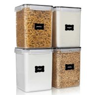 Vtopmart USVM02071 Airtight Pantry 4 Pcs Large Food Storage Canisters for Flour Sugar