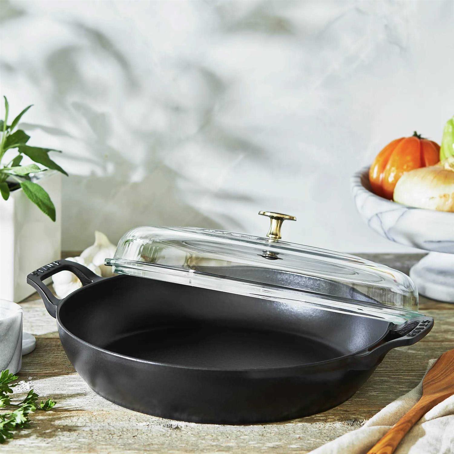 Staub Cast Iron Braiser with Glass Lid - Image 2