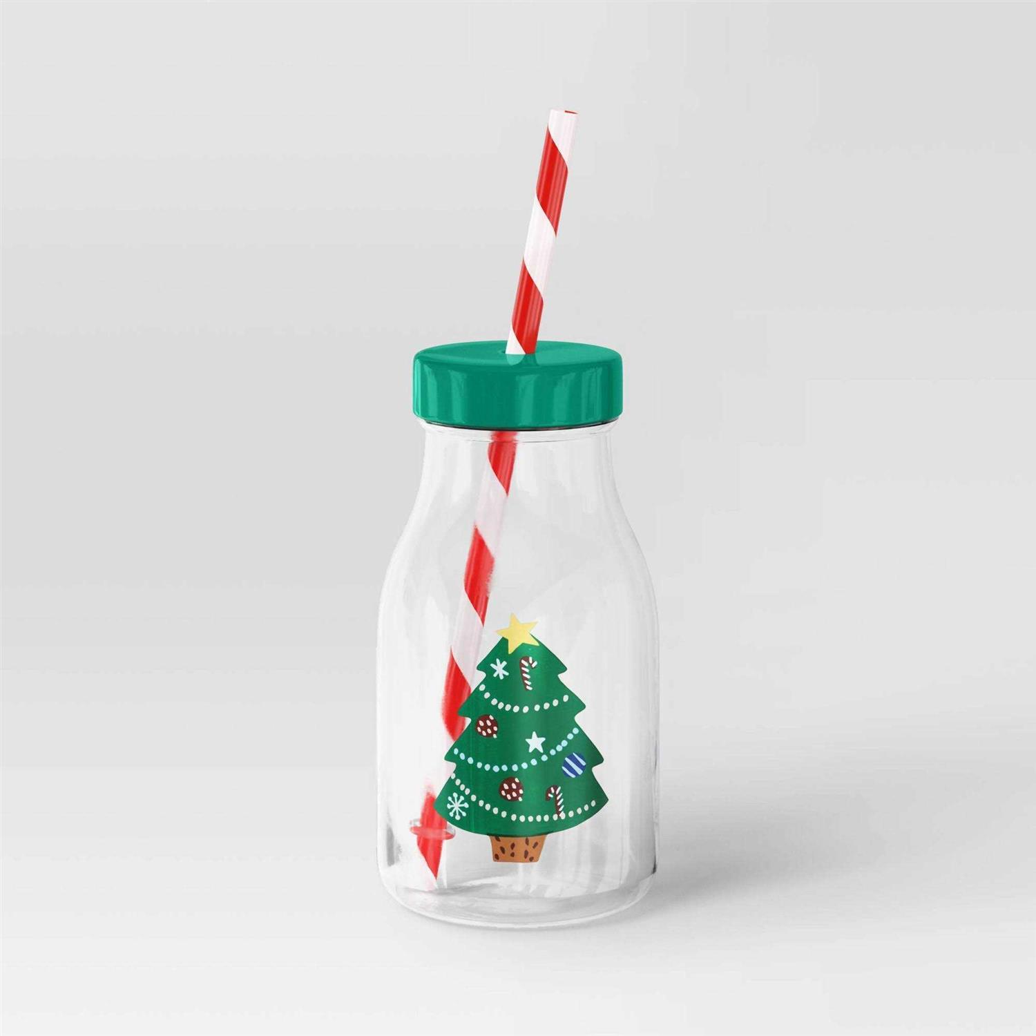 Wondershop 12oz Christmas Tumbler with Straw