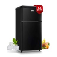 Wanai Compact Refrigerator 3.2 Cu.Ft Retro Fridge with Freezer 2 Door Mini Refrigerator