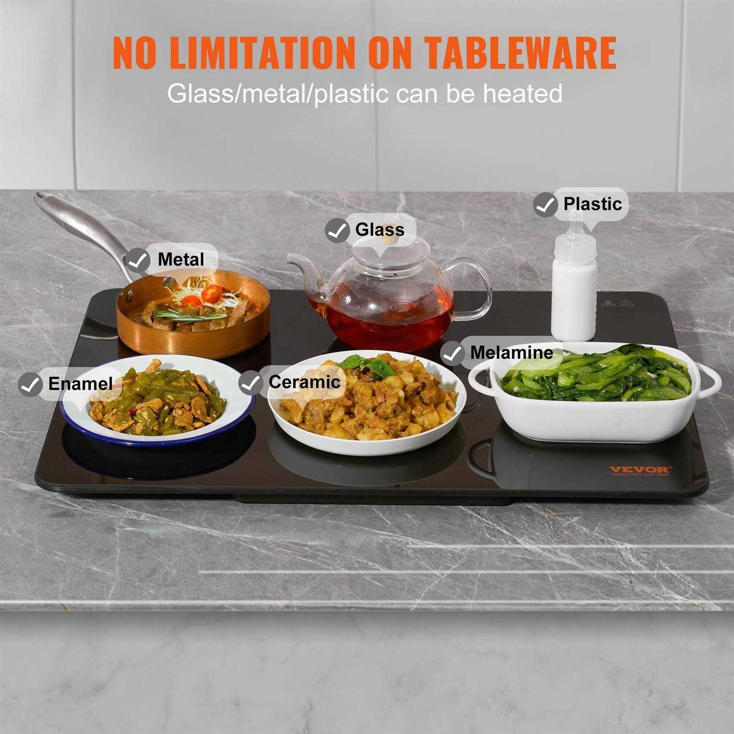 VEVOR Electric Warming Tray Food Warming Trays for Buffet Fast Heating Warming Trays - Image 4