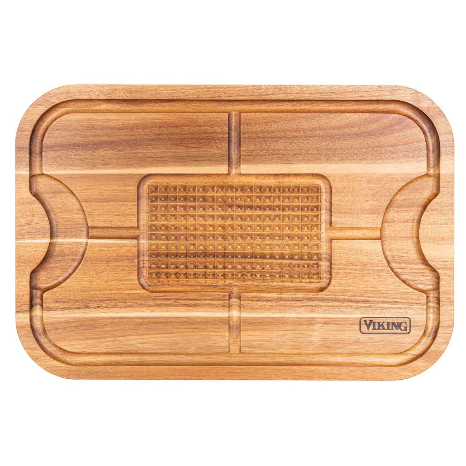 Viking Acacia Carving Board with 3 Piece Carving Set - Image 2