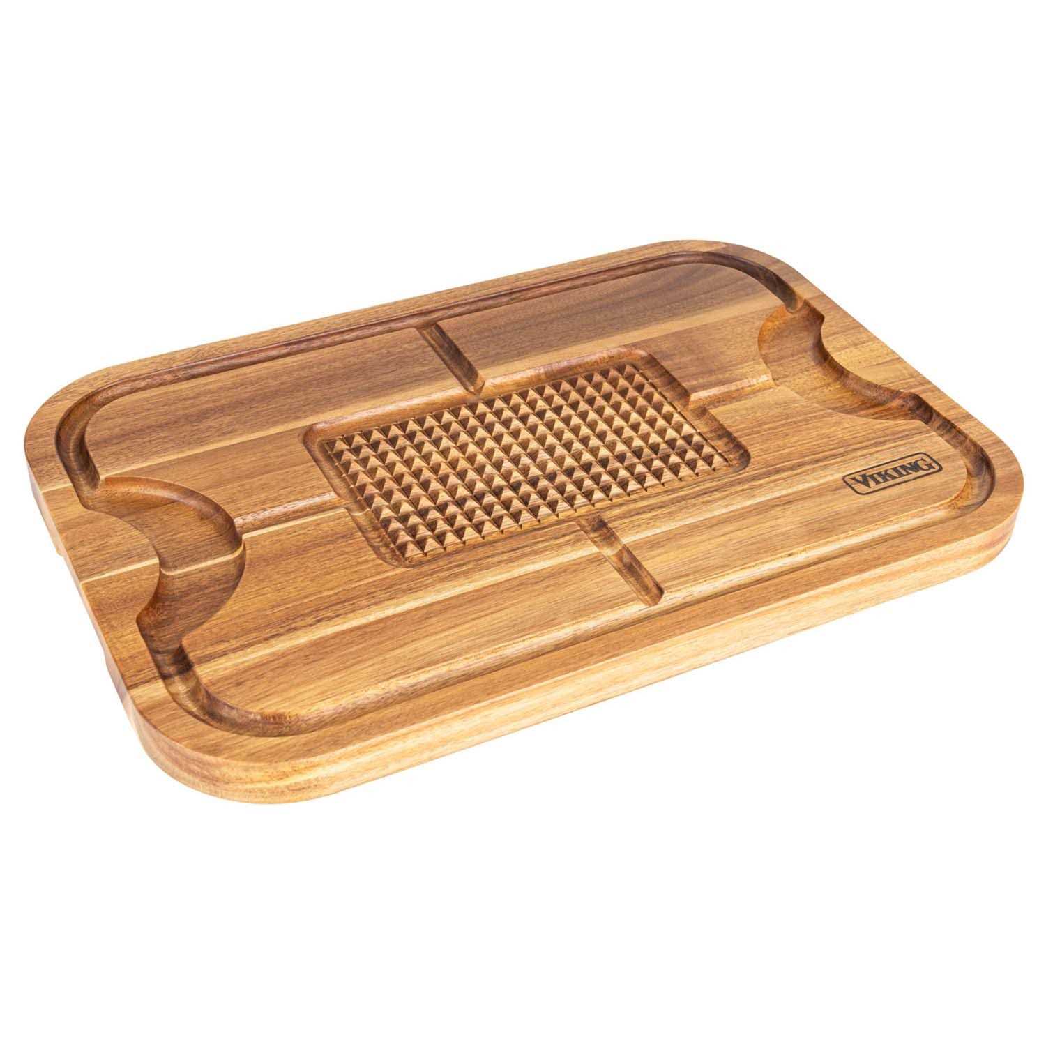 Viking Acacia Carving Board with 3 Piece Carving Set - Image 3
