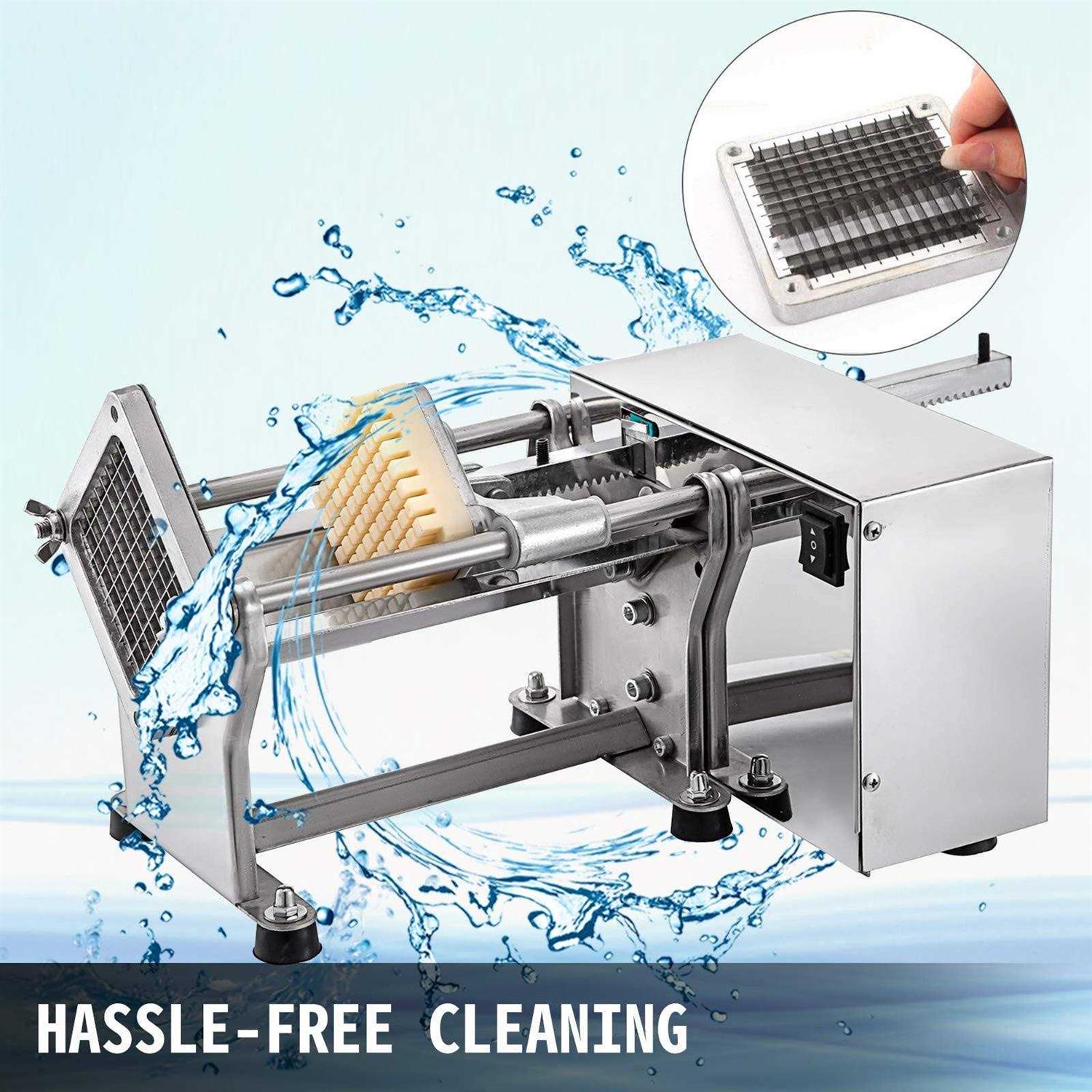 VEVOR Electric French Fry Cutter with 6mm 9mm 13mm and 8-Wedge Blade Potato Chip Cutter Machine 110V 40W Stainless Steel Electric Potato Cutter DDQTJWSP3DP000001V1 - Image 2