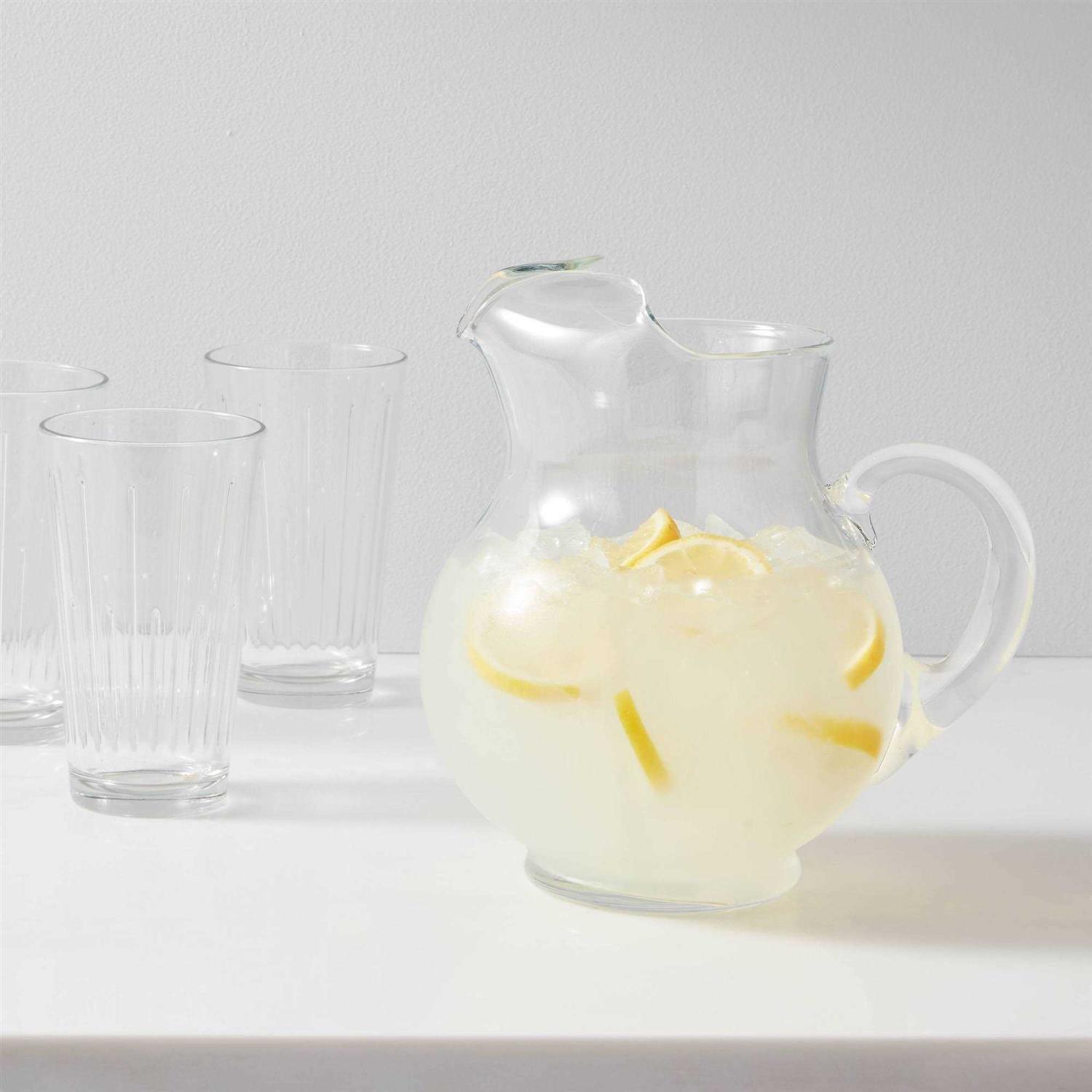 Threshold Glass Round Pitcher with Handle - Image 2