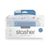 stasher Holiday Dots Reusable Food Storage Bag