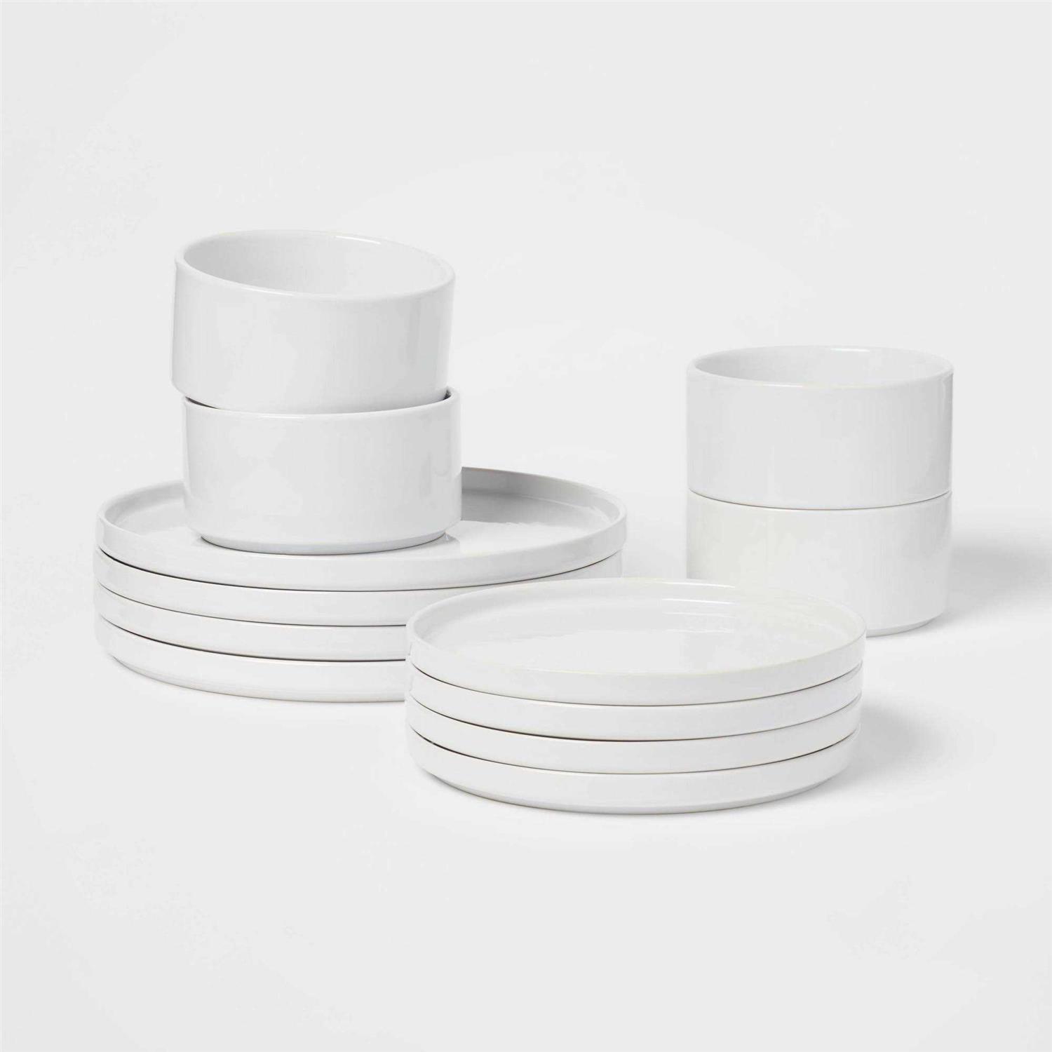 Threshold New 12pc Stoneware Stella Dinnerware Sets