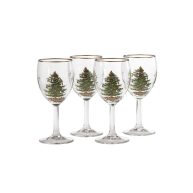 Spode Christmas Tree Set of 4 Wine Glasses